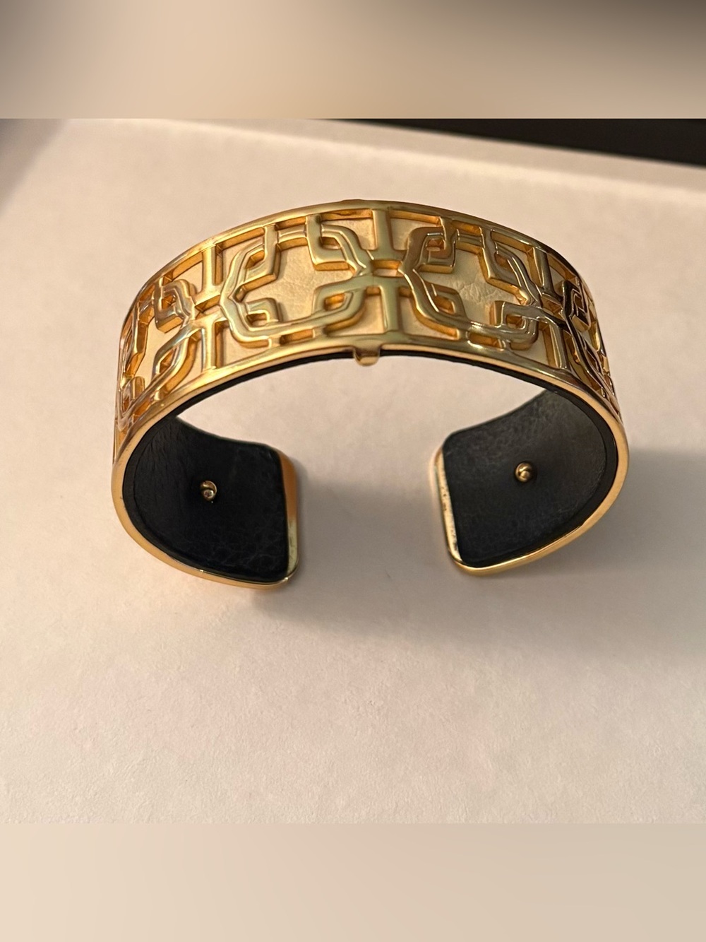 Brighton Gold-Tone Geometric Cutout Cuff Bracelet